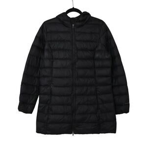 Eddie Bauer EB650 Black Packable Down Puffer Coat M/L Gorpcore Outdoors